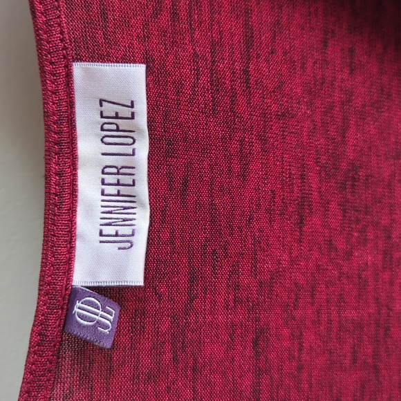 Jennifer Lopez. Women's Burgundy Wrap Loose-Fit Blouse. *Size - Picture 4 of 6